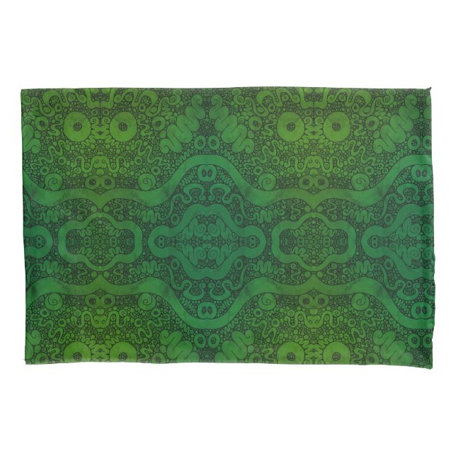 Moss Mirrored Coils Pillowcase (Front)