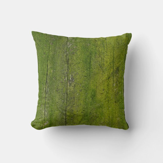 moss on wood texture cushion (Front)