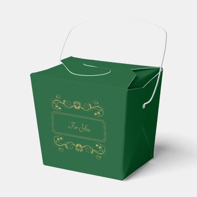 Moss Personalised Favour Box (Front Side)