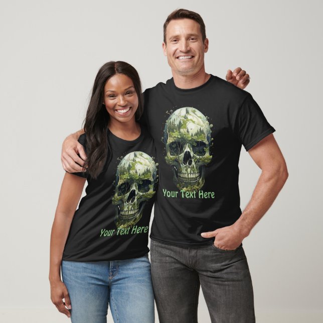 Moss, Plant Life Skull T-Shirt (Unisex)