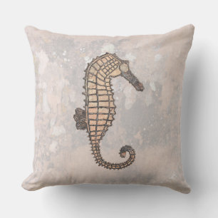 Moss Rock Sea Horse Talking Canyons, New Mexico Cushion
