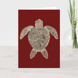 Moss Rock Sea Turtle Talking Canyons, New Mexico Card