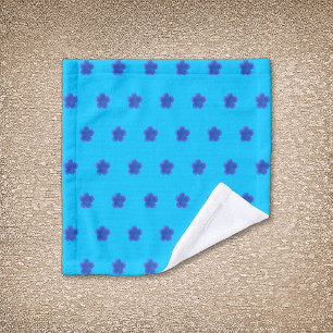 Moss Rose Flower Seamless Pattern on Light Blue Wash Cloth