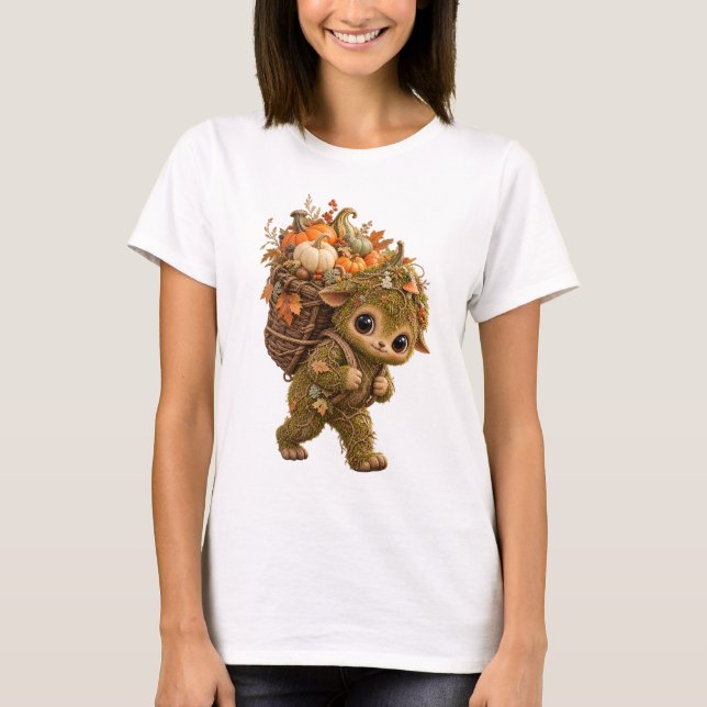Moss Sprite Pumpkin Autumn Tee (Front)