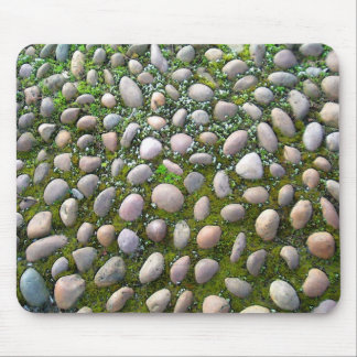 Moss, stones and flowers photographic mousemat