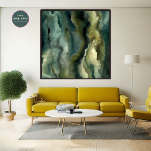Moss Wall Art Poster AI-Generated Nature Art