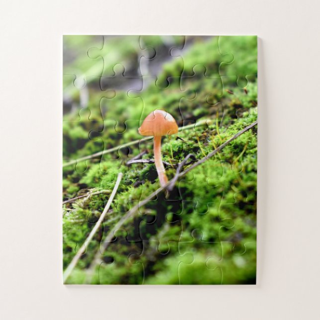 Mosses and Lichens with tiny Mushroom Jigsaw Puzzle (Vertical)