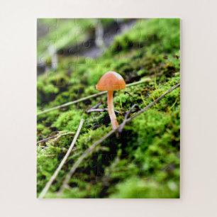 Mosses and Lichens with tiny Mushroom Jigsaw Puzzle