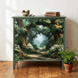 Mossy Ancient Tree Arch Enchanted Path Decoupage Tissue Paper