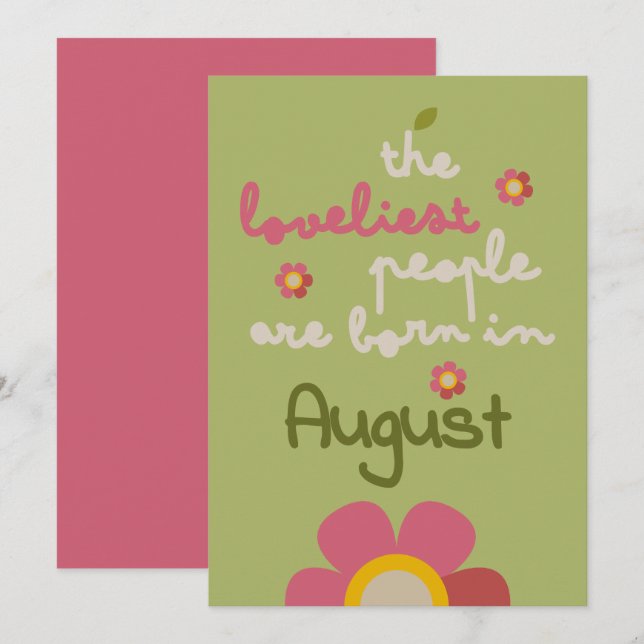 MOSSY BLOOM - Birthday Floral Invitation Card (Front/Back)