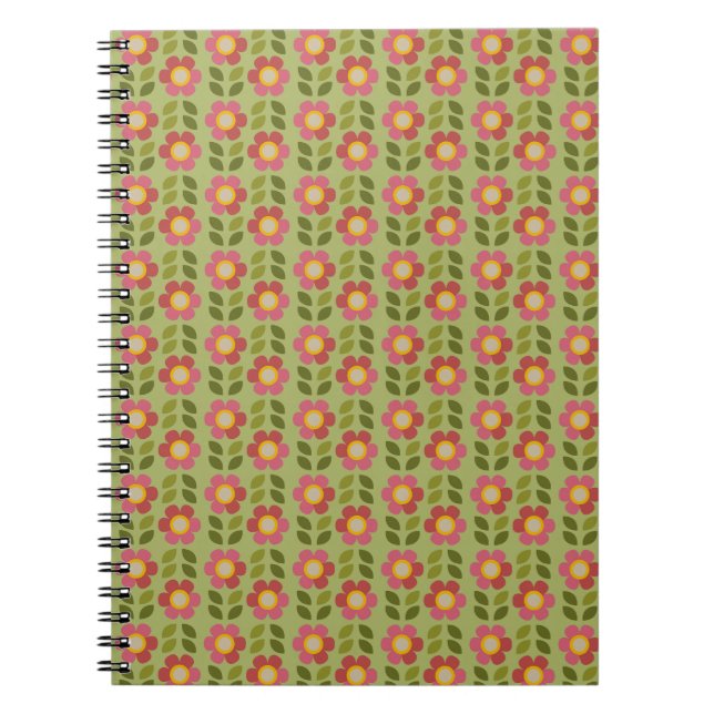 MOSSY BLOOM - Botanical Pattern Notebook (Front)