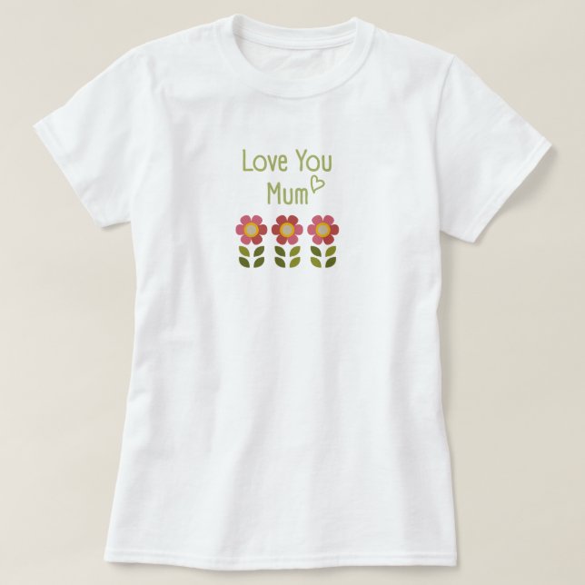 Mossy Bloom - Mother's Day Floral T-shirt (Design Front)