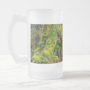 Mossy Forest Frosted Glass Beer Mug