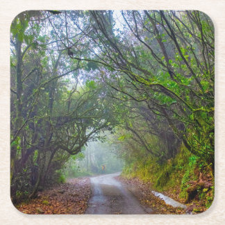 Mossy Forest Square Paper Coaster