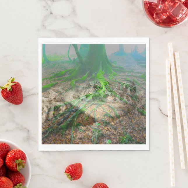 Mossy Frog Napkin (Insitu)