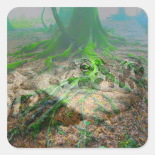 Mossy Frog Square Sticker