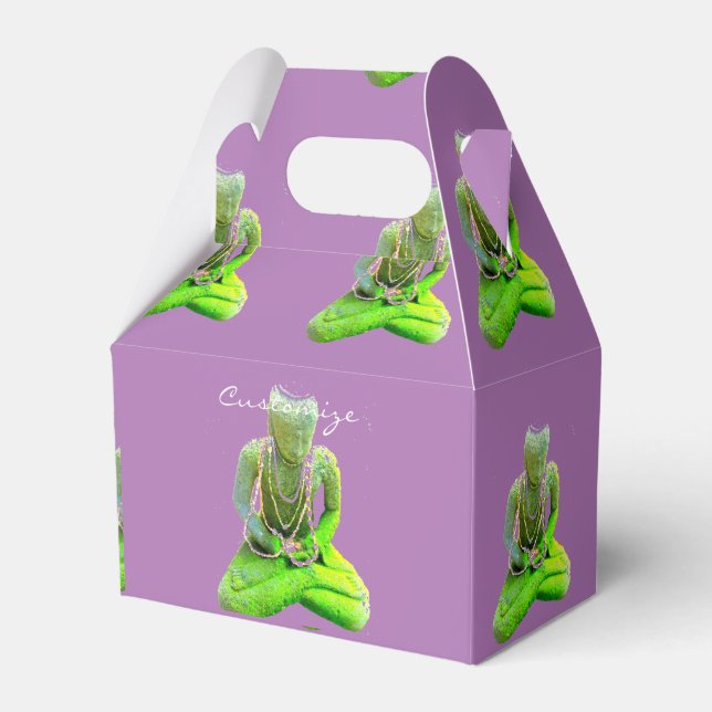 Mossy Green Buddha Meditating Thunder_Cove Favour Box (Front Side)