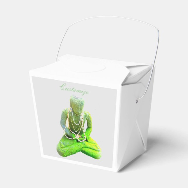 Mossy Green Buddha Meditating Thunder_Cove Favour Box (Front Side)