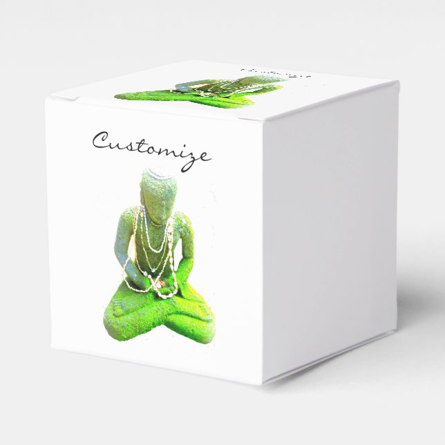 Mossy Green Buddha Meditating Thunder_Cove Favour Box (Front Side)