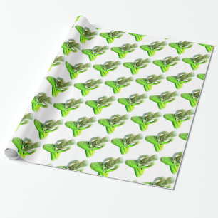 Mossy Green Buddha Meditating Thunder_Cove Wrapping Paper
