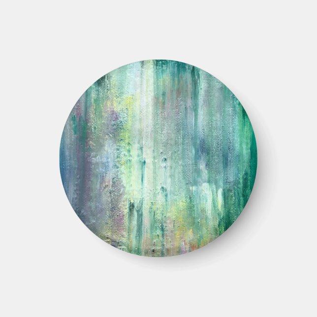 Mossy-Hand Painted Abstract Art Magnet (Front)