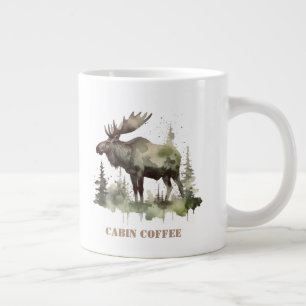 Mossy Moose Wildlife Portrait, custom Large Coffee Mug