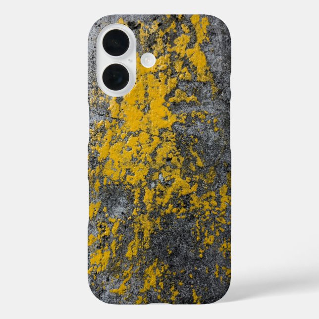 Mossy Stone Texture with Yellow Accents Case-Mate iPhone Case (Back)