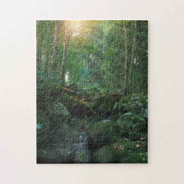 Mossy Woodland Stream Jigsaw Puzzle (Vertical)
