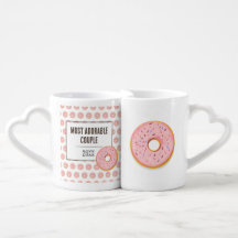 Most adorable couple, Valentines coffee mug set