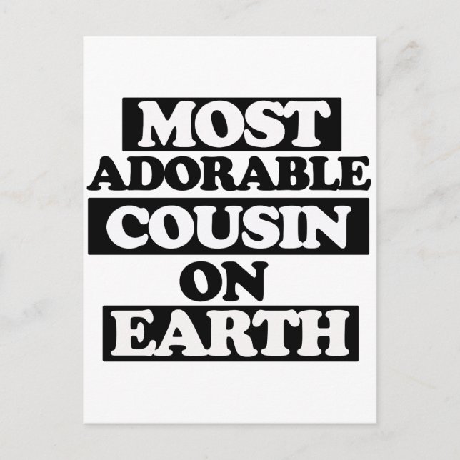 Most Adorable cousin Postcard (Front)