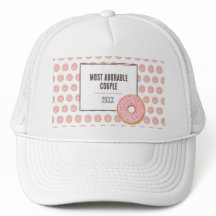 Most adorable Donut Valentines Trucker hat / cap