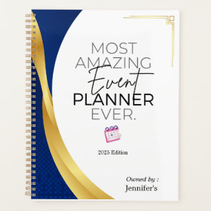 Most Amazing Event Planner – Elegant Gold & Blue