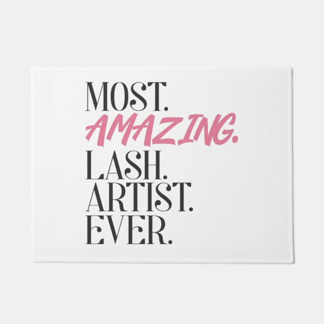 Most Amazing Lash Artist Eyelashes Favor Doormat (Front)