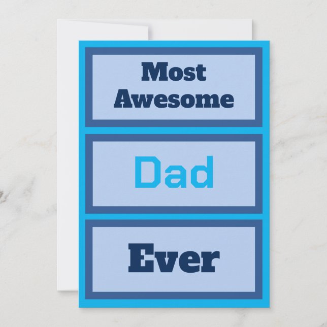 Most Awesome Dad Ever Flat Card (Front)