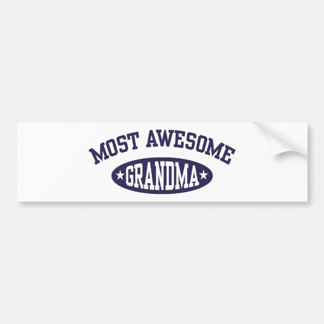 Most Awesome Grandma Bumper Sticker (Front)