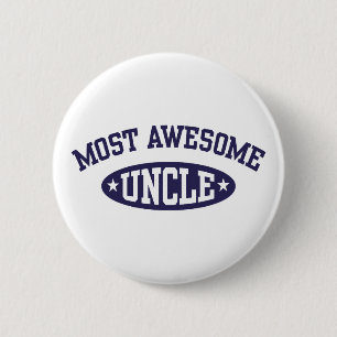 Most Awesome Uncle 6 Cm Round Badge