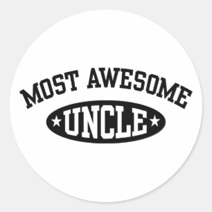 Most Awesome Uncle Classic Round Sticker