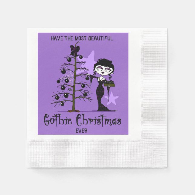 Most Beautiful Gothic Christmas Ever Napkin (Front)