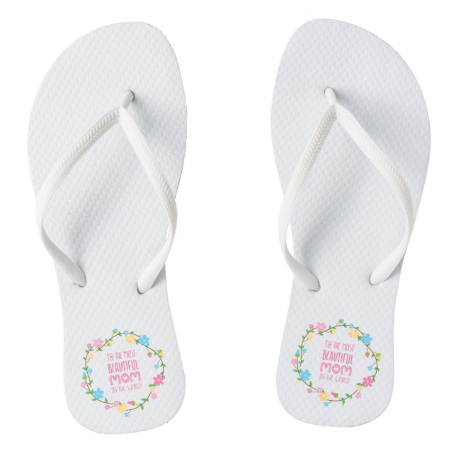 Most Beautiful Mum Mother's Day | Flip Flops (Footbed)