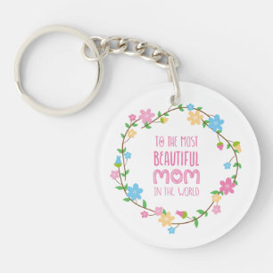 Most Beautiful Mum Mother's Day Keychain
