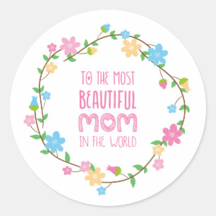 Most Beautiful Mum Mother's Day Sticker