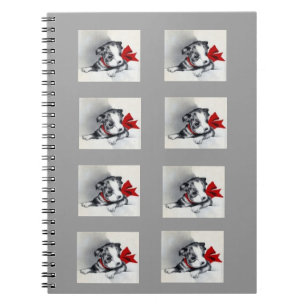 Most Beautiful Vintage Boston Terrier Puppy Notebook