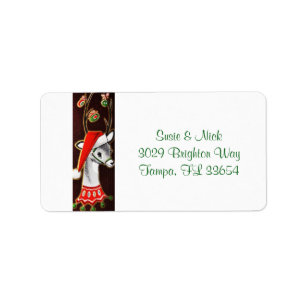 Most Beautiful Vintage Mid Century Mod Reindeer Label