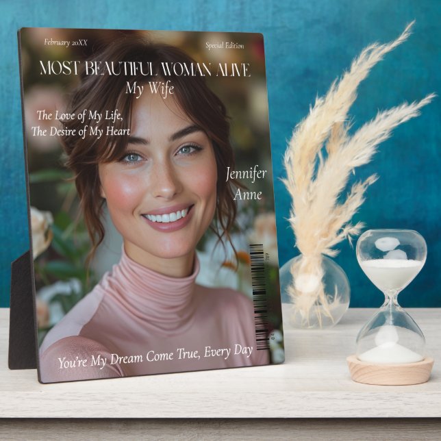 Most Beautiful Woman Alive Wife girlfriend  Plaque (Side)
