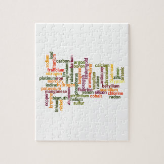 Most Common Elements (Word Cloud Chemistry) Jigsaw Puzzle