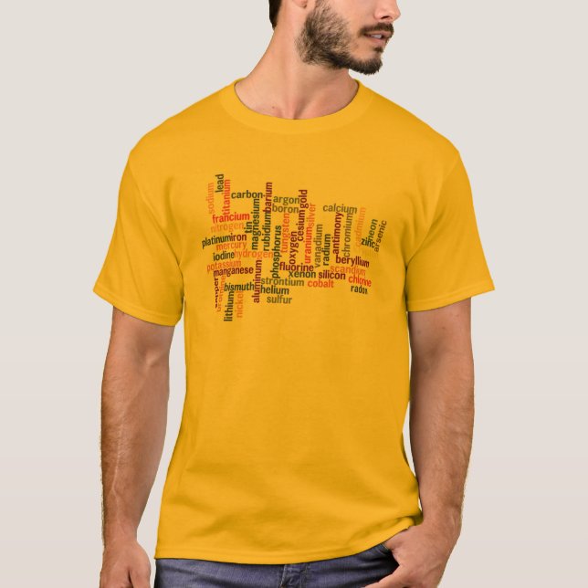 Most Common Elements (Word Cloud Chemistry) T-Shirt (Front)