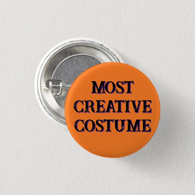 "Most Creative Costume" Award Button (Front & Back)