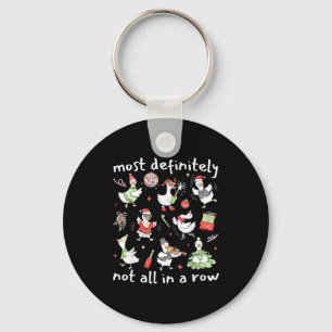 Most Definitely Not All In A Row Christmas Silly G Key Ring