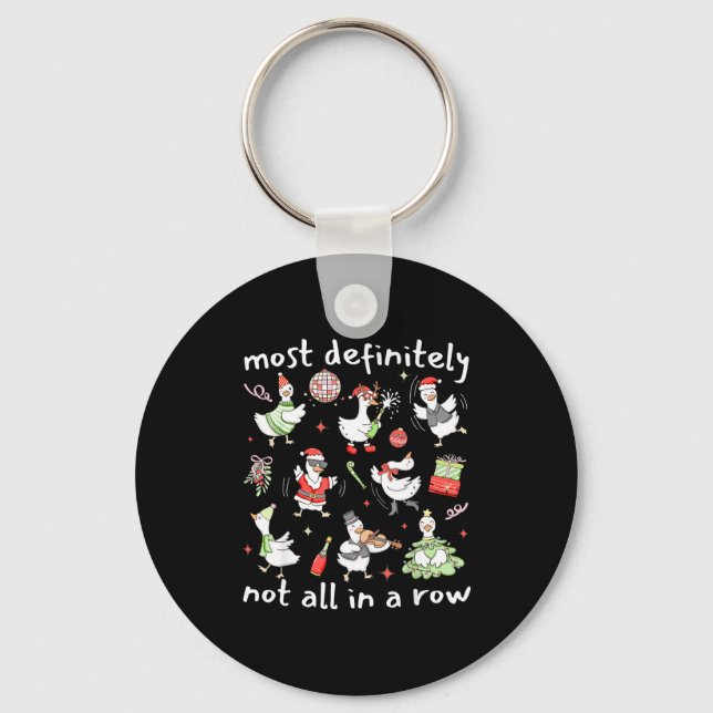 Most Definitely Not All In A Row Christmas Silly G Key Ring (Front)