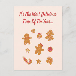 Most Delicious Time Of The Year Gingerbread Cookie Postcard